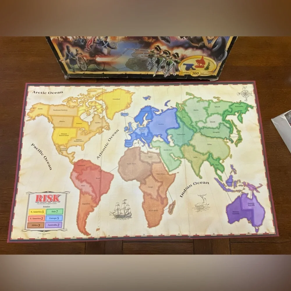 Vintage 1993 Risk The World Conquest Game Parker Brothers 2-6 Players Tonka Corp